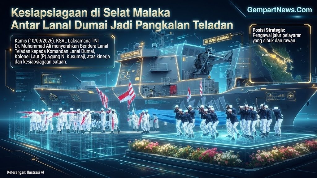 Kesiapsiagaan di Selat Malaka Antar Lanal Dumai Jadi Pangkalan Teladan
