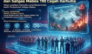 Sinergi Lanal Banjarmasin dan Satgas Mabes TNI Cegah Karhutla