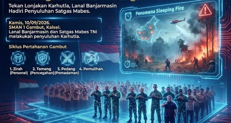 Sinergi Lanal Banjarmasin dan Satgas Mabes TNI Cegah Karhutla